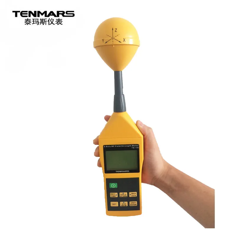 TM-196 Частотный 10 МГц~ 8 ГГц 3 оси Electrosmog RF поле микроволновая печь измеритель напряженности поля 10 МГц-8 ГГц