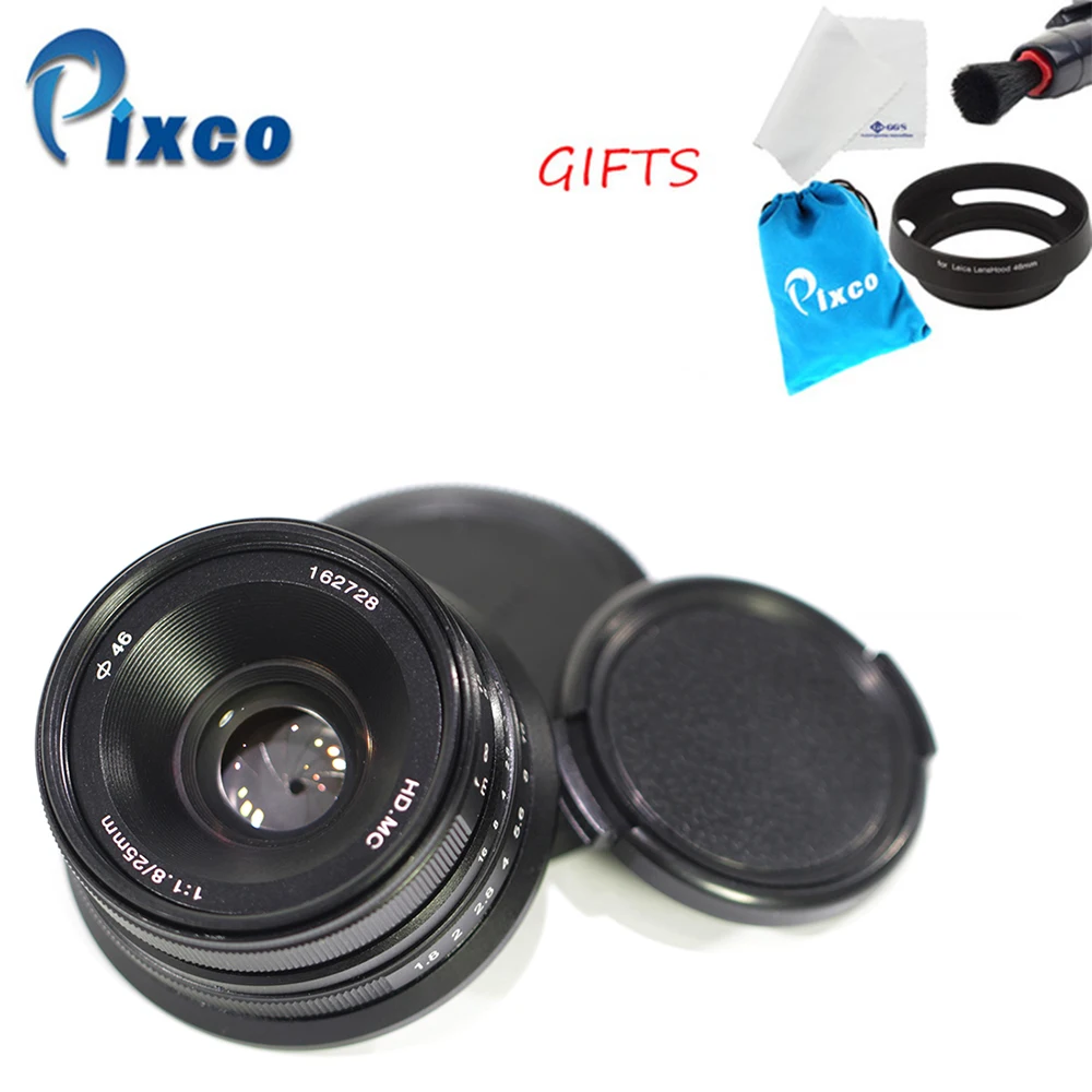 Pixco для EOS M FX 25 мм F1.8 HD. MC ручной фокус широкоугольный объектив Fujifilm Mount Camera