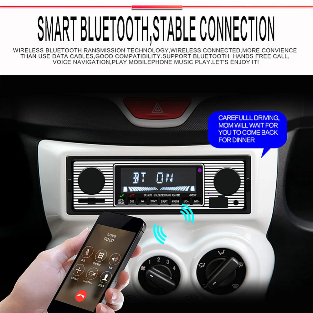 Автомагнитола 12 В стерео система с Bluetooth FM MP3 USB SD AUX Типоразмер 1 DIN|usb sd aux|fm mp3 usbsd aux |