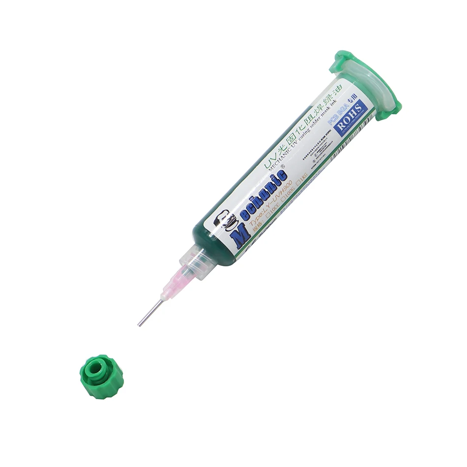 Зеленый Mechanical solder mask ink UV curing ink PCB circuit board protection ink BGA solder paste - Цвет: Зеленый