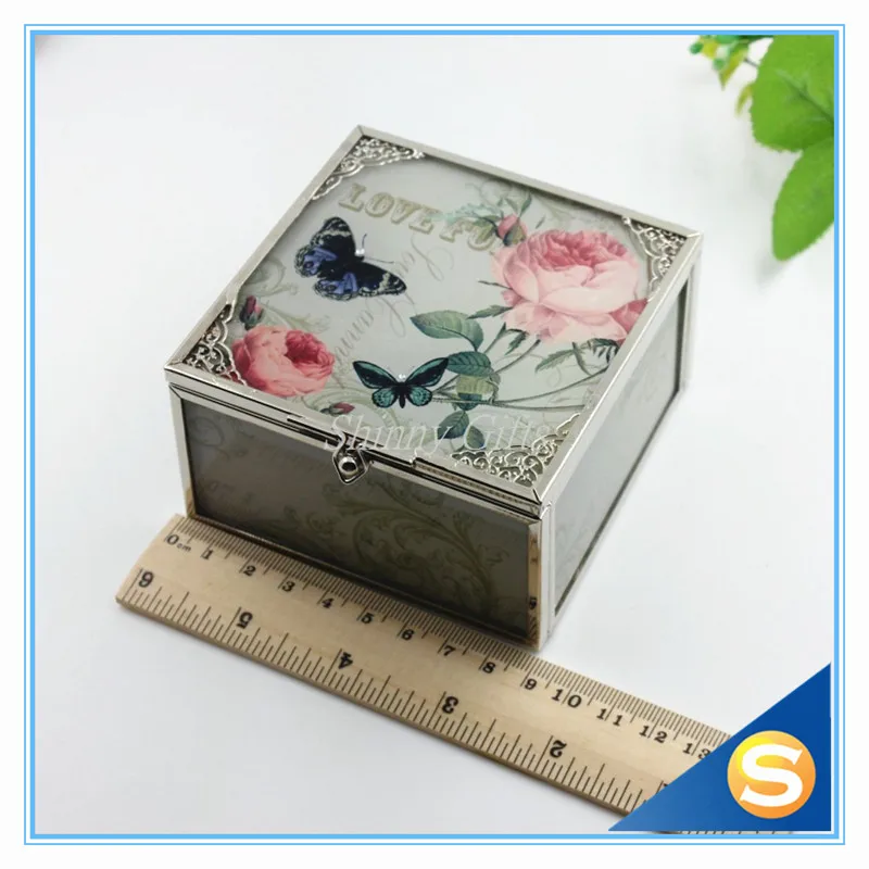 Modern Fashion Style Glass Jewelry Box Trinket | Дом и сад