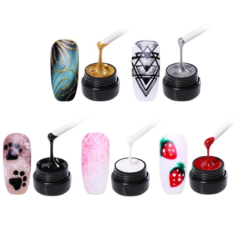 NICOLE DIARY 5ml Paint Gel 3D Nail Art Draw Painting UV soak-off Uv Polish for DIY Design | Красота и здоровье