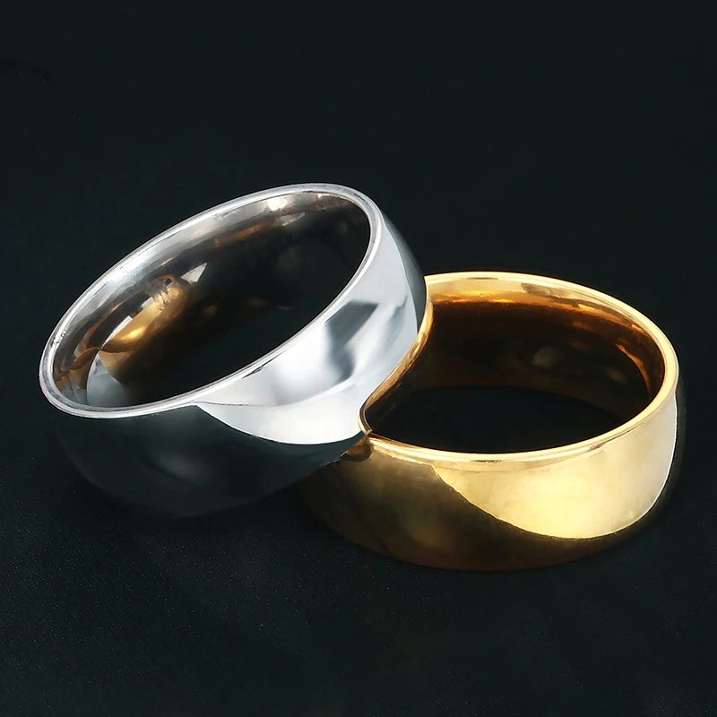 Высокое качество панк Рок гладкое кольцо миди золото/сталь нержавеющая сталь для