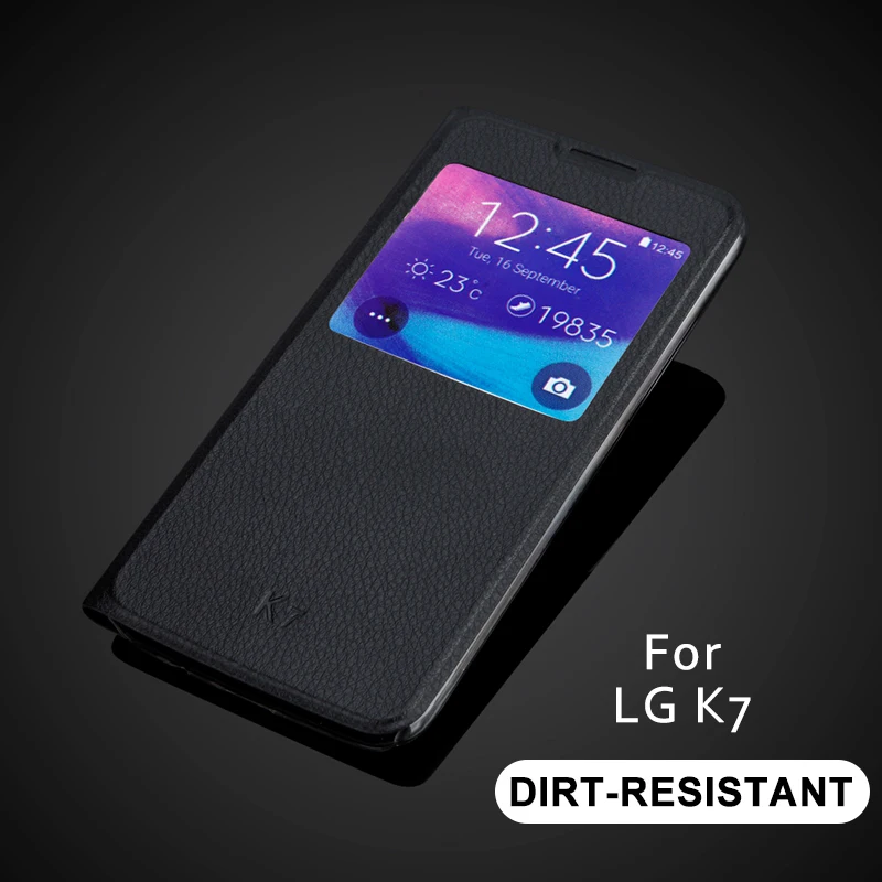 Чехол с окошком для LG K7 X210 X210DS практичный кожаный чехол книжка X210DS|cover for lg|cover casecover