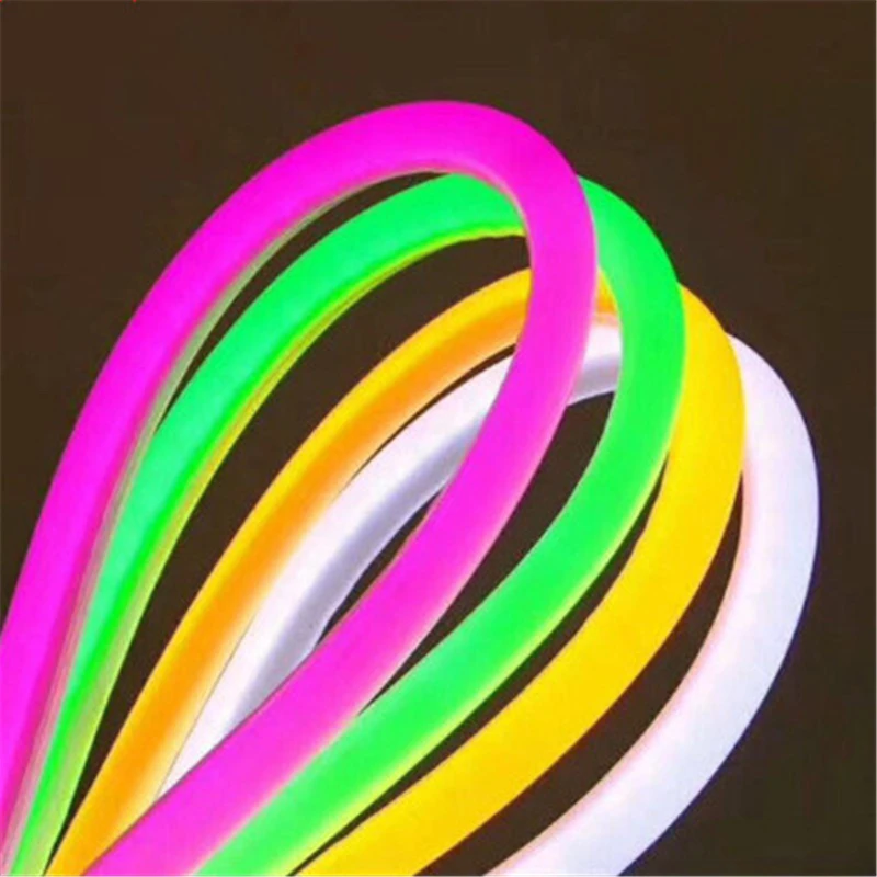 220В неоновая световая полоса Гибкая наружная Рождественская Праздничная