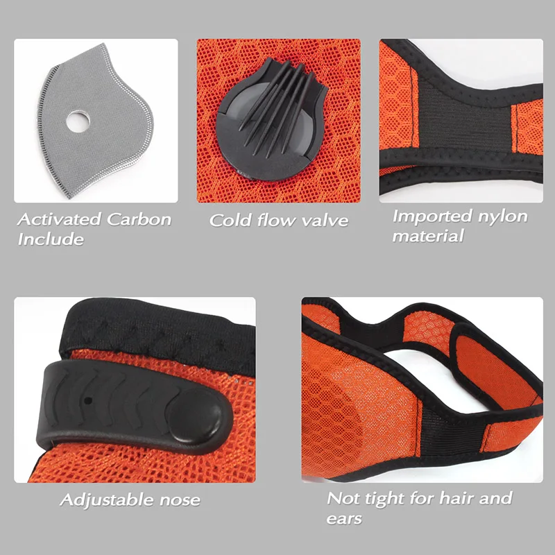 Пылезащитная маска для лица с активированным углем респиратор фильтром