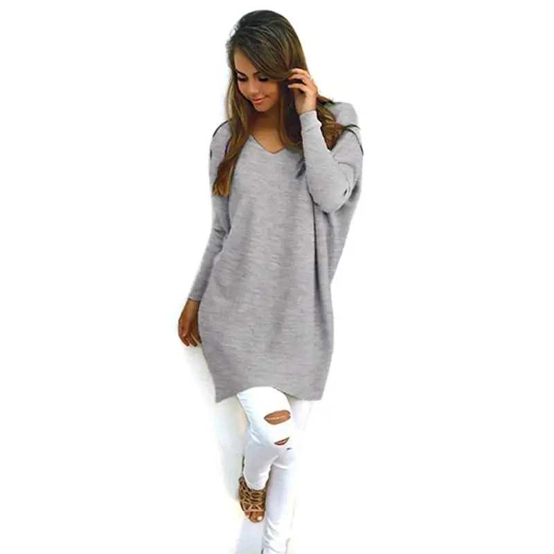 2018 Autumn Winter new Fashion Sweater V-Neck Long-Sleeved Womens Sweaters Pullover Big Size cloth Sueter Mujer | Женская одежда