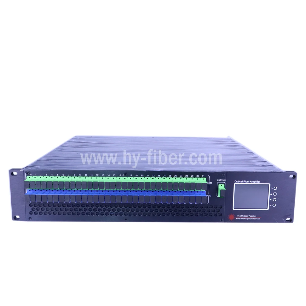 32 способа CATV 1550nm оптический усилитель 20 дБм с WDM EDFA SC/APC волоконный порт Двойной
