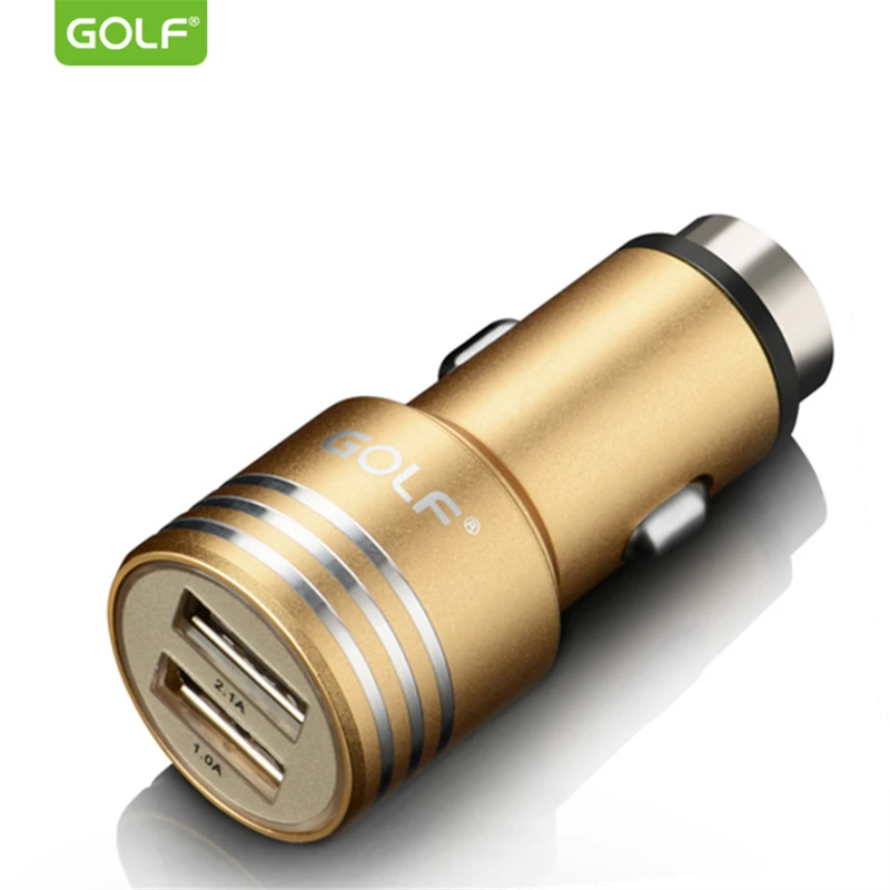 Автомобильное зарядное устройство GOLF Dual USB для iPhone Samsung LG Xiaomi мобильный телефон