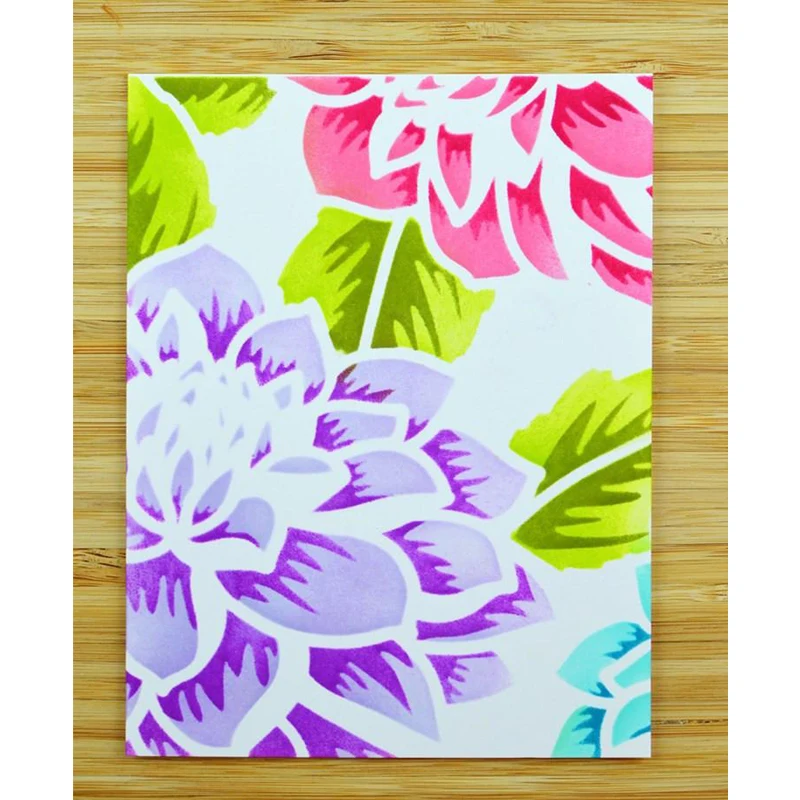 2 шт./компл. Многослойные трафареты Dahlia для DIY Скрапбукинг Декоративные тиснение самодельная бумажная карточка Ремесло Пластиковые шаблоны чертежные листы
