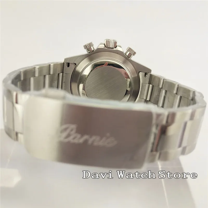 

39mm Black Dial Stainless Steel Sliver Band Automatic Mens Watch 2690
