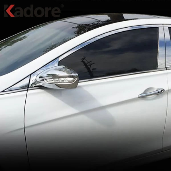 Для hyundai Sonata i45 2010-2012 2013 АБС хромированная столб окна отделка рамки противотуманных фар автомобиля зеркало угловой кронштейн зеркала украшения