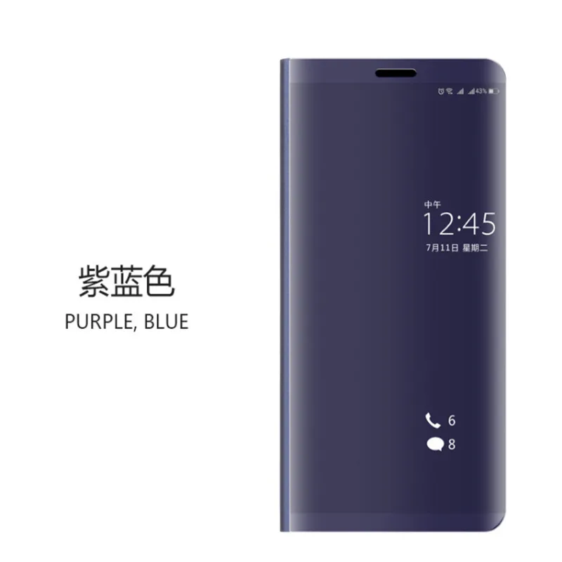 Redmi note 7Xiaomi mi 2 A2 8 lite A1 mi x 2s pocophone F1 redmi 4X 4A 5 Plus 5A 6A S2 Примечание 4X4 5 6 iPad Pro 5A Prime чехол mi rror чехол - Цвет: Violet blue