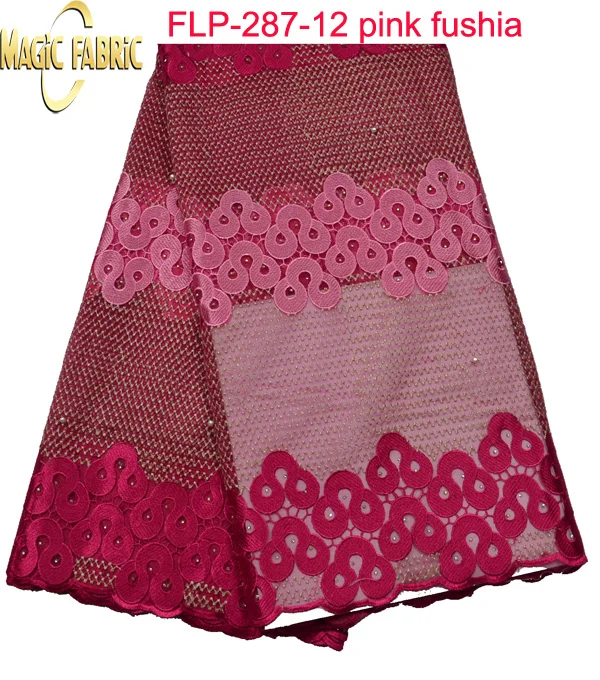 

High quality african tulle lace fabric 5yards french embroidered tulle lace fabric for sewing FLP-287a