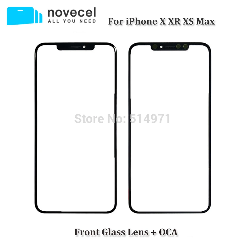 Novecel сенсорный экран дигитайзер панель запасные части с рамкой для iPhone XR сенсорный экран Переднее стекло объектив сенсор