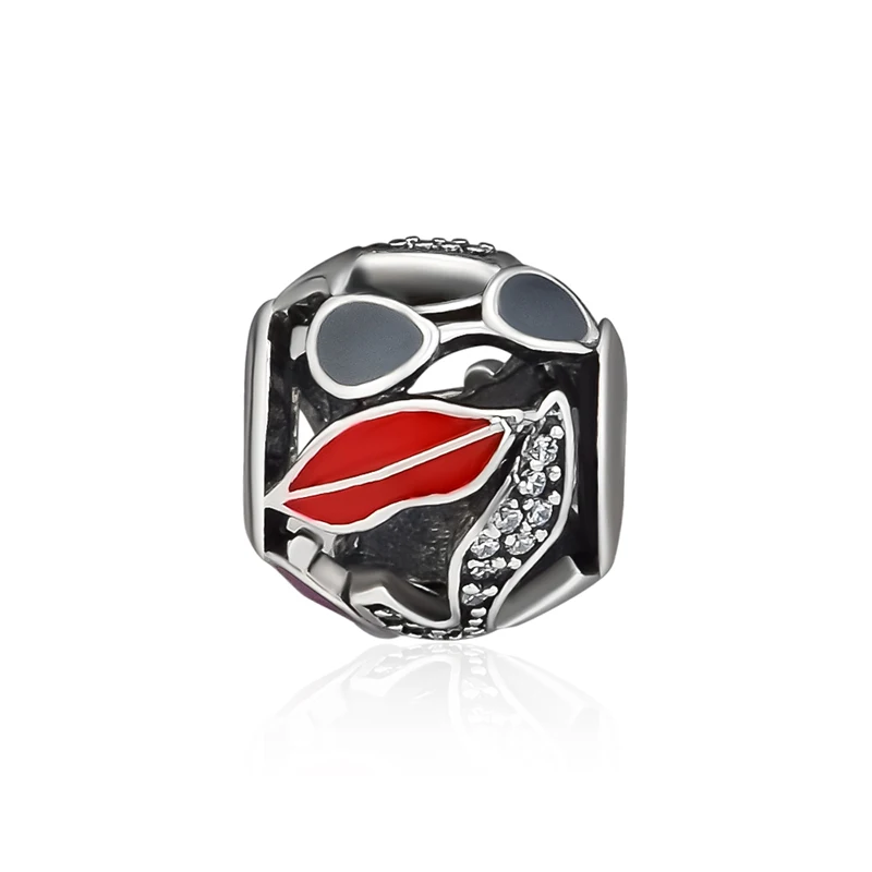 

Fits Pandora Charms Bracelets Glamour Love Beads 100% 925 Sterling-Silver-Jewelry Free Shipping DIY Making