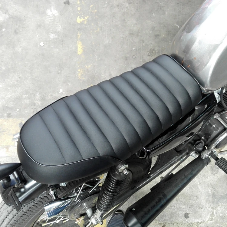 Мотоциклетное черное винтажное сиденье для Кафе racer в стиле ретро Honda GN CB200 CB350 CB400