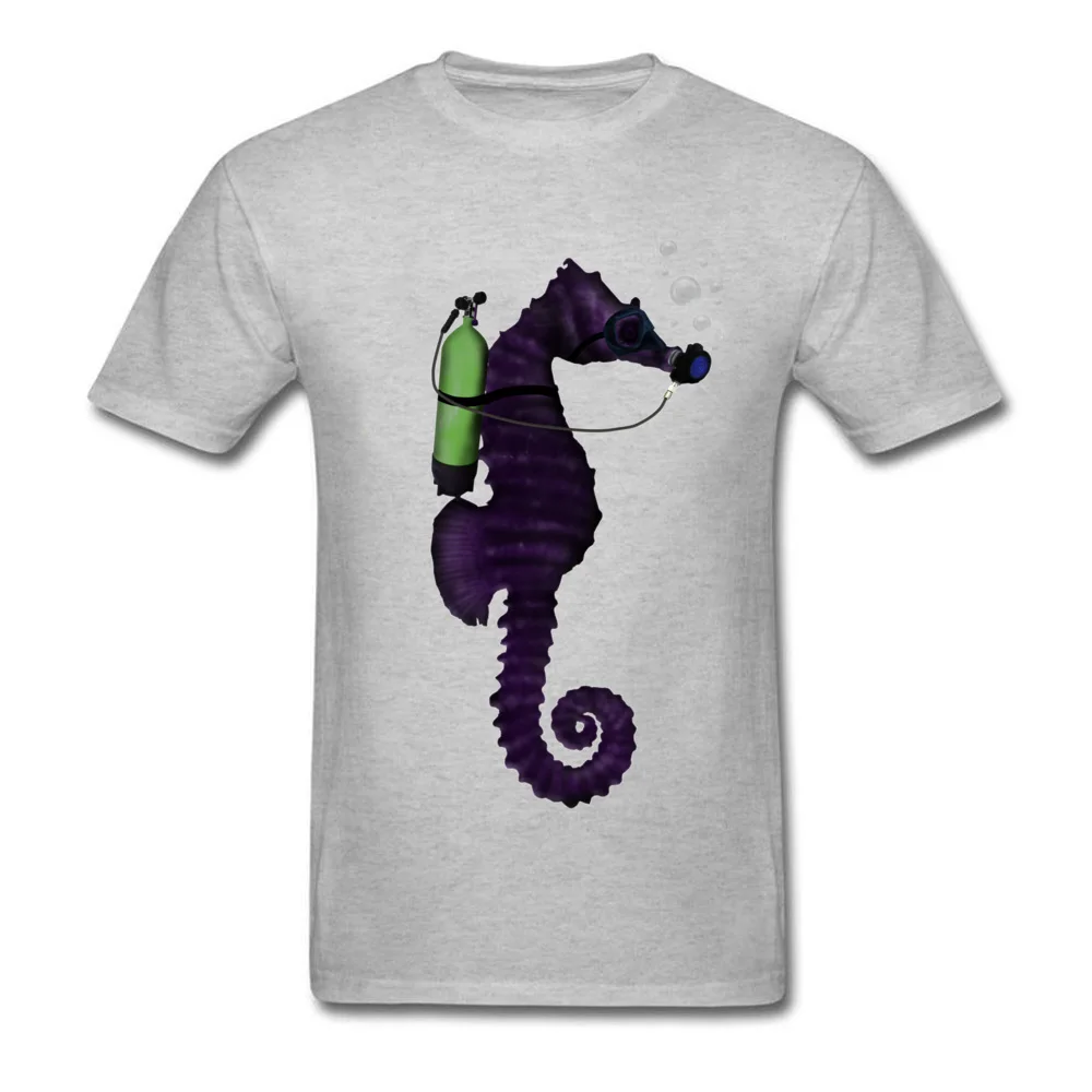 SCUBA SEAHORSE футболки для мужчин Забавные топы Футболка дешевая день Святого