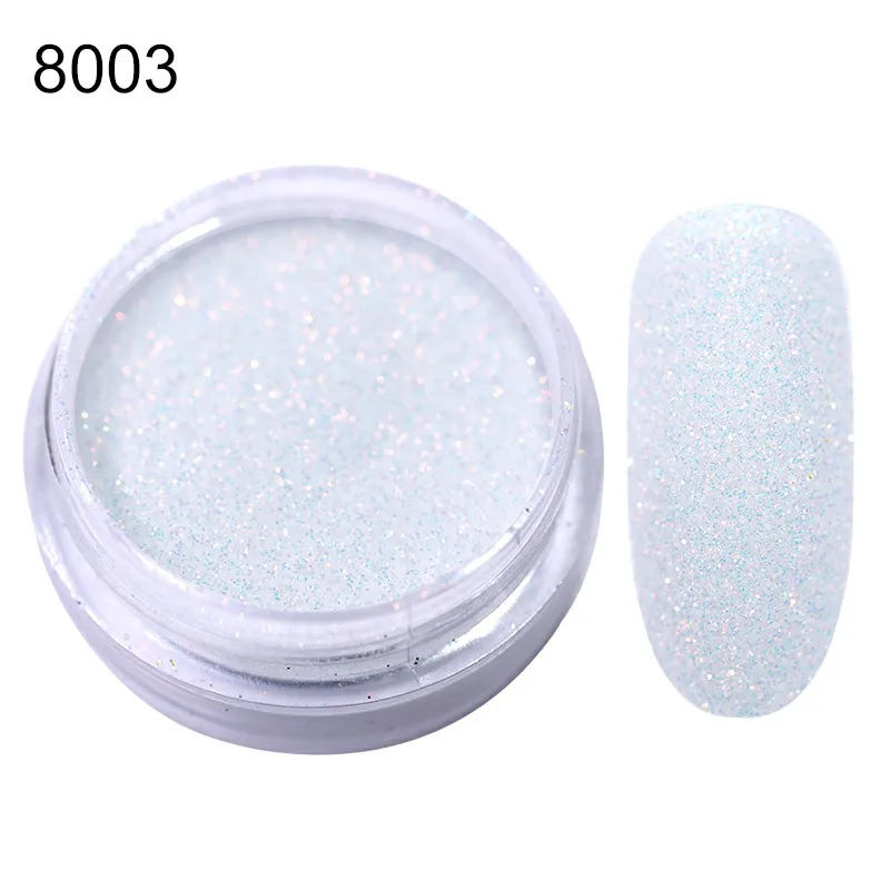8003 0.5g/box Chameleon Nail Powder Nail Art Decorations Shining Glitters Dust Nail Pigment Glitter Powder Black Base Needed - Цвет: 8003