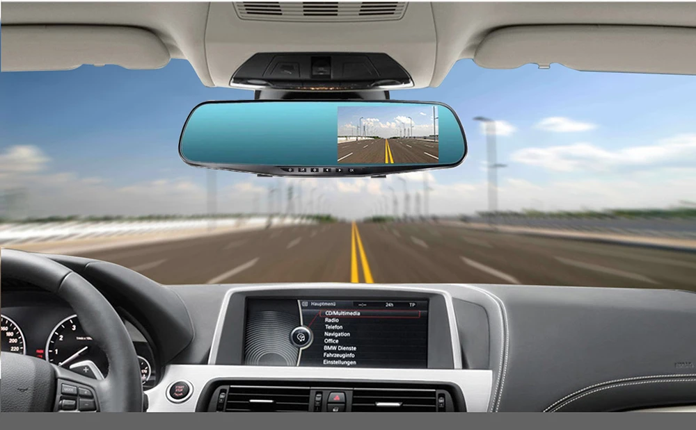 4,3 дюймов зеркало заднего вида, Автомобильный видеорегистратор, камера Hd 1080 P, Автомобильное Зеркало, видео рекордер с камерой заднего вида, автомобильный экран, зеркало, тире камера