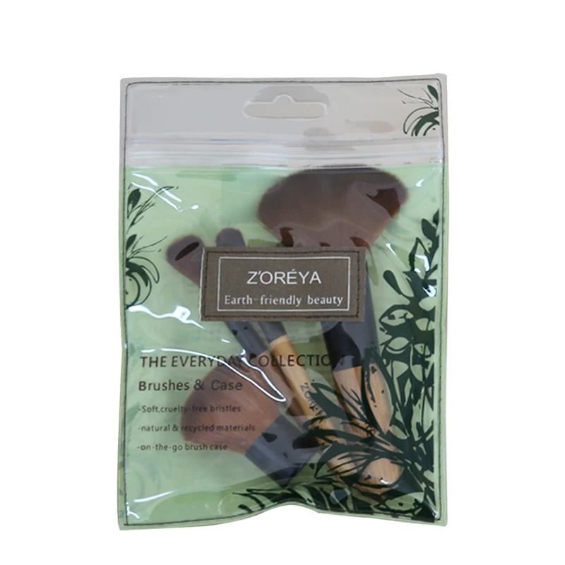ZOREYA 4 шт., Бамбуковая ручка, портативная Кисть для макияжа, набор мягких щетин без блеска, большая пудра для растушевки тени для глаз, набор кистей для путешествий