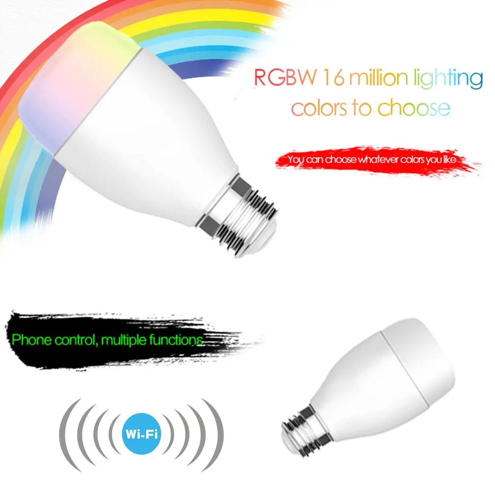 WIFI Smart Bulb E27 Super Bright Wifi APP Remote Control RGBW Timing Light Phone Bulbs | Лампы и освещение