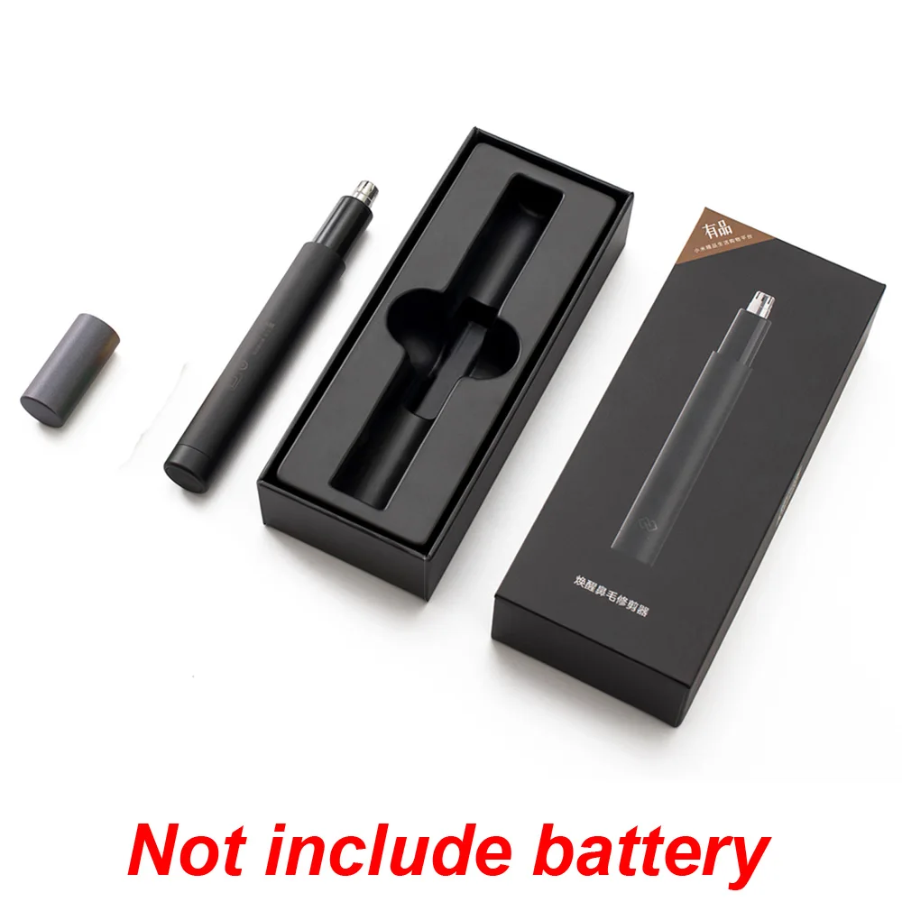 Not include Battery Xiaomi Мини Электрический триммер для волос в носу HN1 бритвенное лезвие для мытья тела портативный минималистичный дизайн водонепроницаемый безопасный для семейного ежедневного использования - Цвет: Not include Battery
