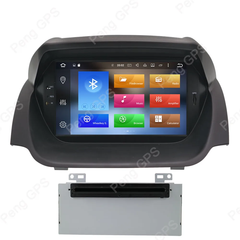 2 Din Stereo Headunit for Ford Fiesta 2013-2016 GPS Navigation CD DVD Player Bluetooth 8&quot IPS Screen Android 8.1 Syetem OBD2 |
