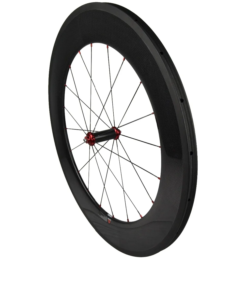 Высокое качество 88 мм трубчатые углерода Колесная 700C дорожный велосипед полный