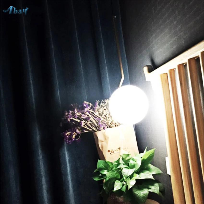 Nordic glass globe Gold Pendant Lights Modern Bedroom Living Room Bedside hanging lamp Restaurant loft decor lighting Fixtures | Лампы и