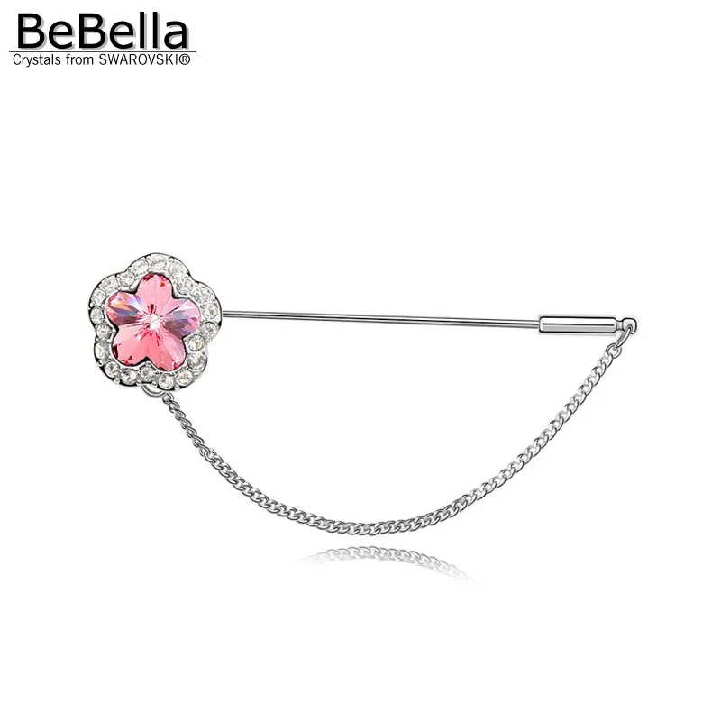 BeBella брошь с кристаллами сливы и от Swarovski модные украшения для девочек женский