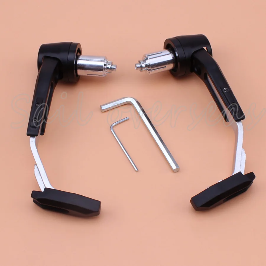 

7/8" 22mm Brake Clutch Levers Protect Guard Autobicycle Handgrip Protector Aluminum&ABS Silver Universal Fit For Honda