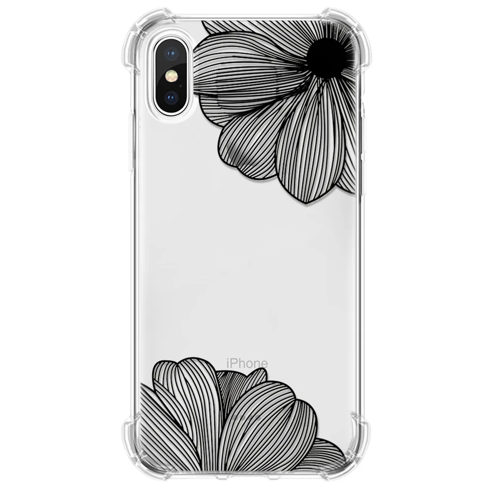 sxyhhei Чехол с "воздушной подушкой" для iPhone 7 Plus, 8, 5, 5S, SE, 11 Pro, Max, Кристальный Мягкий ТПУ чехол с цветами для iPhone X, 6, 6 S, XS, MAX, XR, противоударный чехол - Цвет: sxyhhei