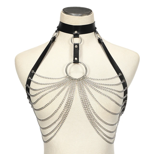 Dark Enchantress Leather Top Chest Harness 2