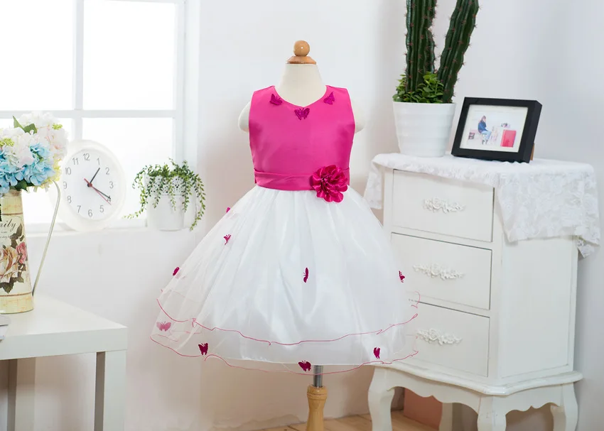 Детей платья Детские для Девочек бабочка лепестки платье принцессы оптовая