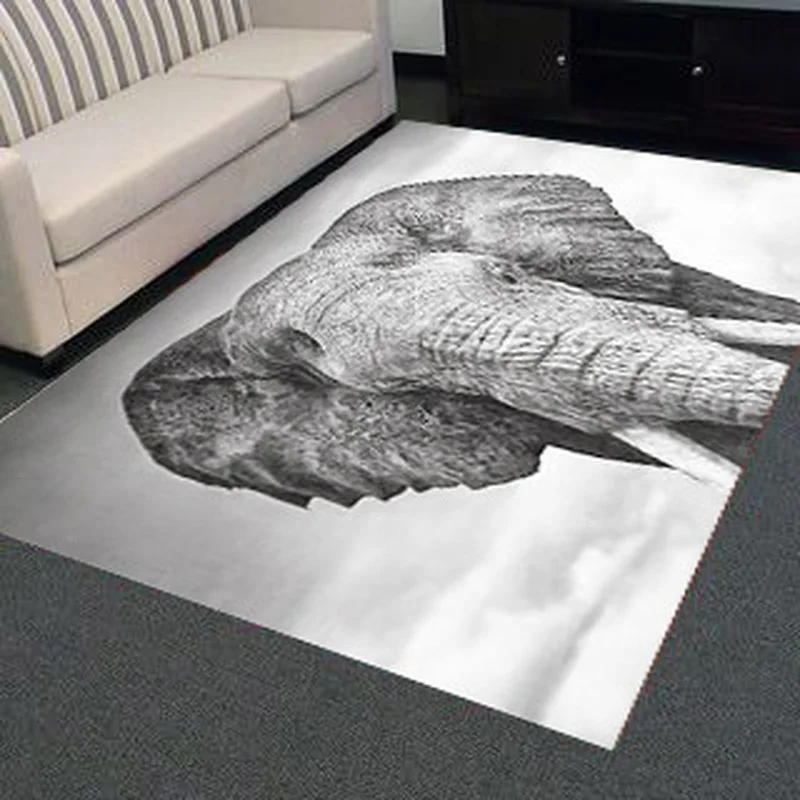 Beste 3D Gedrukt Karpetten Olifant Patroon Tapijt Voor Woonkamer Slaapkamer Anti-Slip Sofa Floor Mat Keuken Tapijt Yoga Mat Thuis Decor