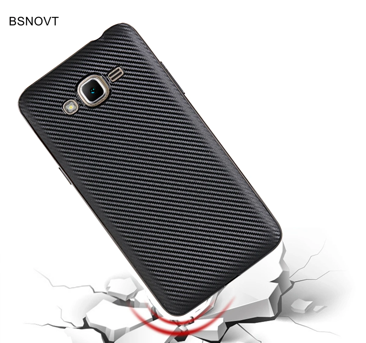 Чехол для Samsung Galaxy J3 2016 J320 из мягкого углеродного волокна тонкий чехол телефона