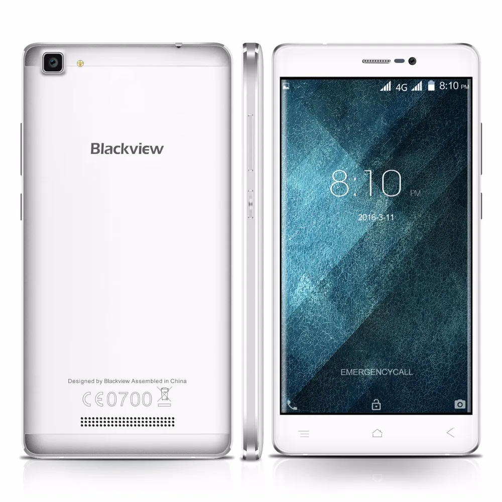 Blackview A8 Max Cell phone Android 6.0 5.5 inch HD IPS MT6737 Quad Core 64bit 4G Mobile Phone 2GB+16GB 8MP 3000mAh smartphone | Мобильные