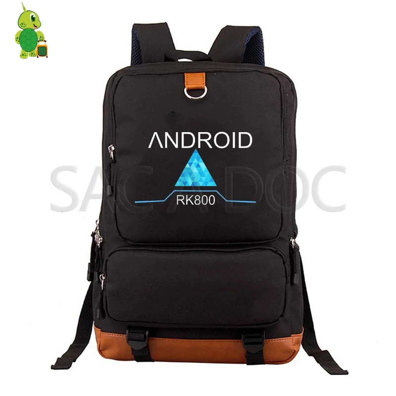 Detroit Become Human RK800 Backpack College Student School Bags for Teenage Girls Boys Laptop Backpack Cosplay Travel Rucksack - Цвет: 16