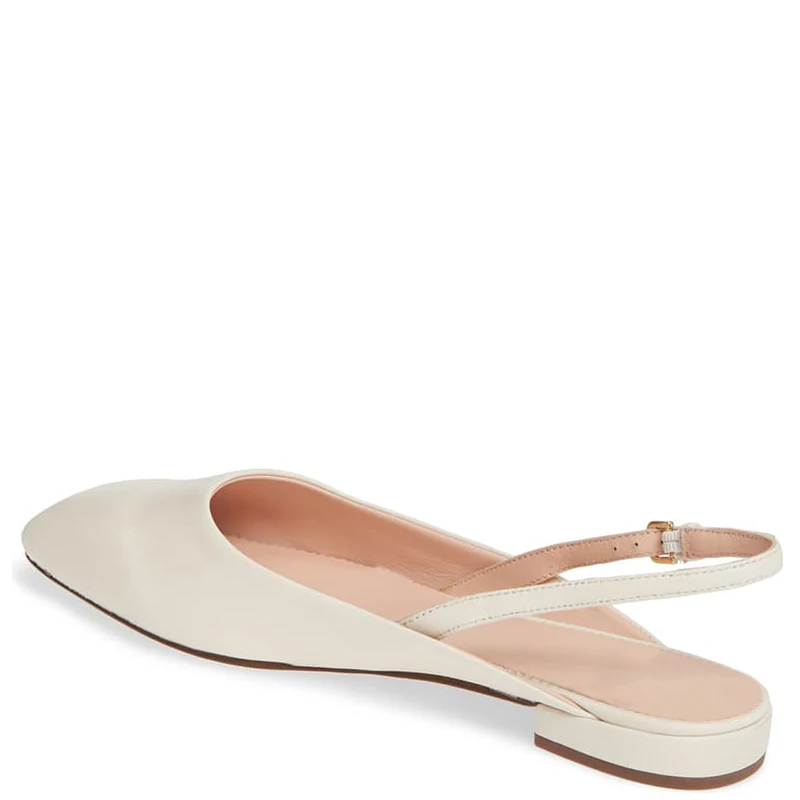 Женские летние модельные туфли на плоской подошве с квадратным носком и ремешком