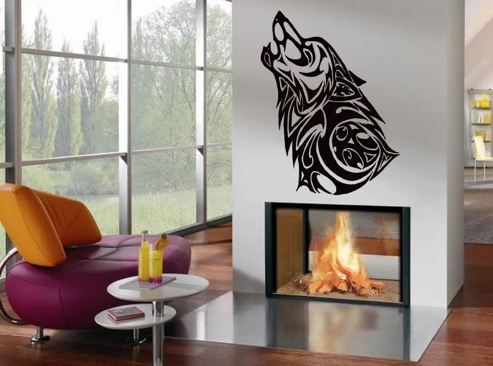 Стикер с диким животным наклейка волк плакаты наклейки на стену декор настенные