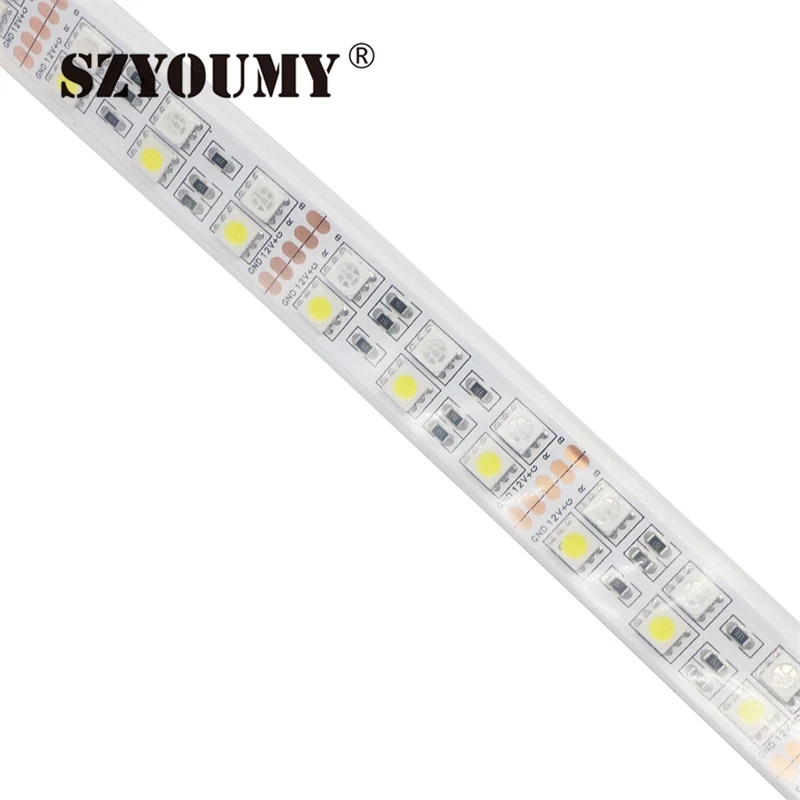 SZYOUMY 5 м Двухрядные Водонепроницаемые гибкие светодиодные ленты 5050 SMD RGBW RGBWW RGB +