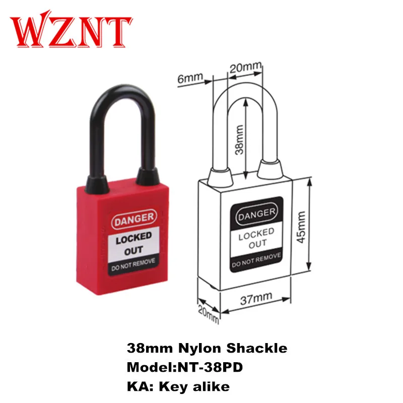 KA NT-38PD NT-38SD NT-38PD 38 мм ABS OEM Цвет пылезащитный Osha стандартный замок безопасности - Цвет: KA NT-38PD