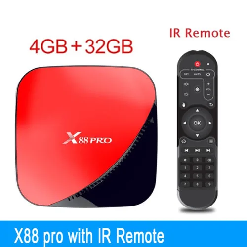 X88PRO 4GB 32GB-Re Android tv box X88 Pro 4G 64G android 9,0 smart tv Rockchip RK3318 четырехъядерный 2,4G& 5G wifi 4K HDR медиаплеер Google Play tv box - Цвет: X88PRO 4GB 32GB-Re