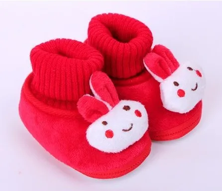Детская обувь без шнуровки с объемным рисунком кролик милые туфли из флока для