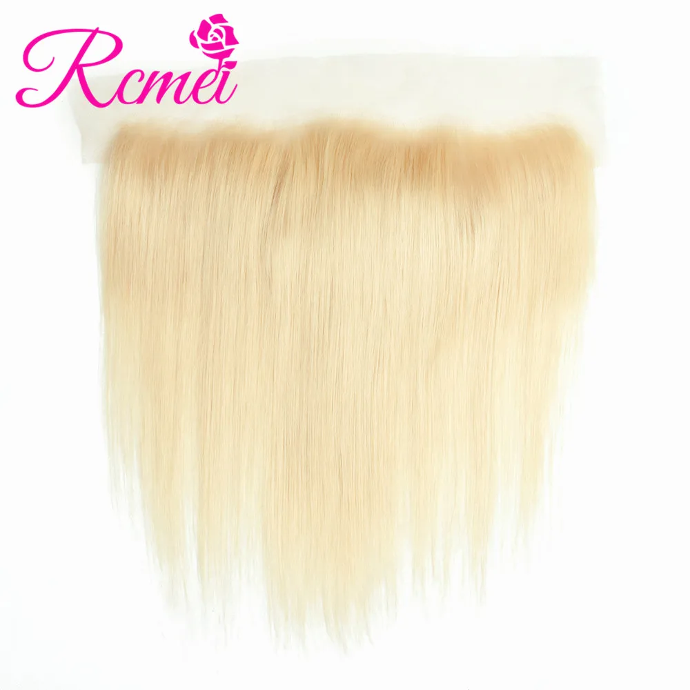Rcmei 613 бразильские прямые волосы блонд 13*4 фронтальные Remy светлые кружевные
