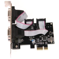 wch382 chipset pci e 2 serial ports controller card pci express to rs232 com port adapter for printer scanner modem