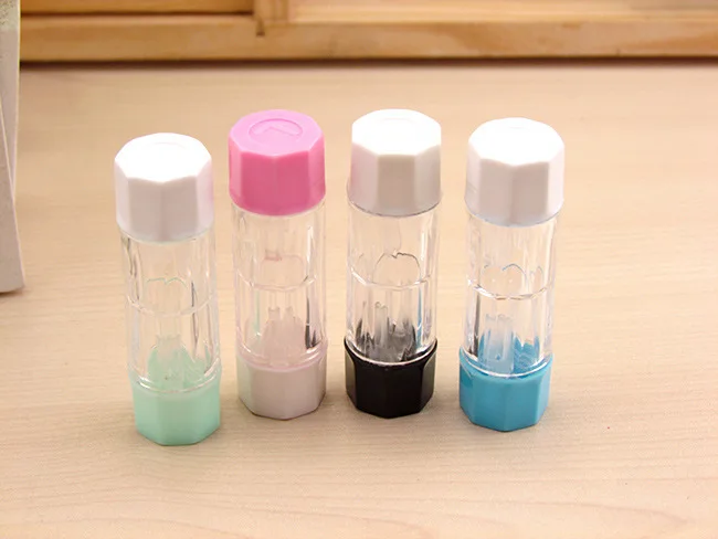 ЛИУСВЕНТИНА простой милый RGP жесткий пластик прозрачный гладкий прозрачный контейнер для контактных линз для очков.