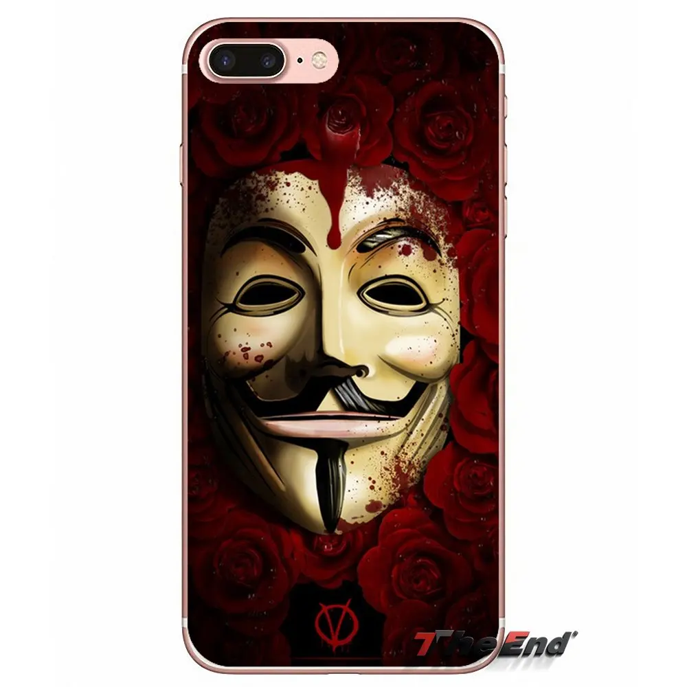 Прозрачные чехлы из ТПУ Fawkes Anonymous Mask для Huawei Honor 7X V10 6C V9 6A Play 9 Mate 10 Pro Y7 Y5 P8 P10 Lite Plus GR5