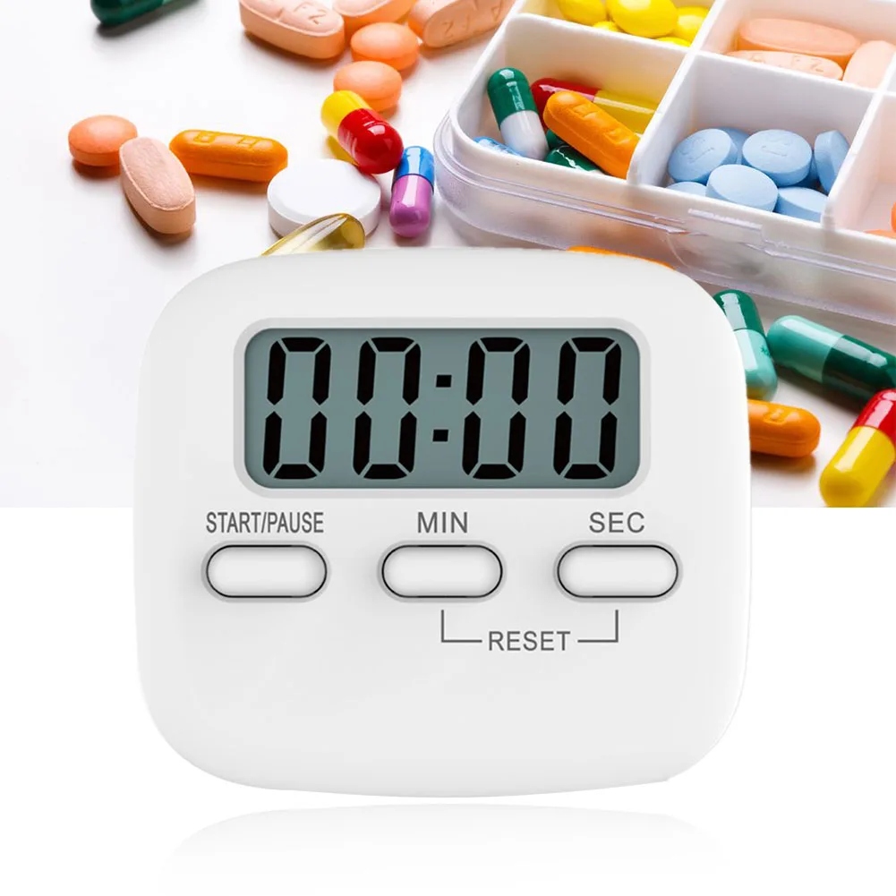 Electronic Sports ABS Portable Clear Voice Kitchen Timer Countdown Alarm LCD Digital Office Battery Powered With Speaker Home | Дом и сад